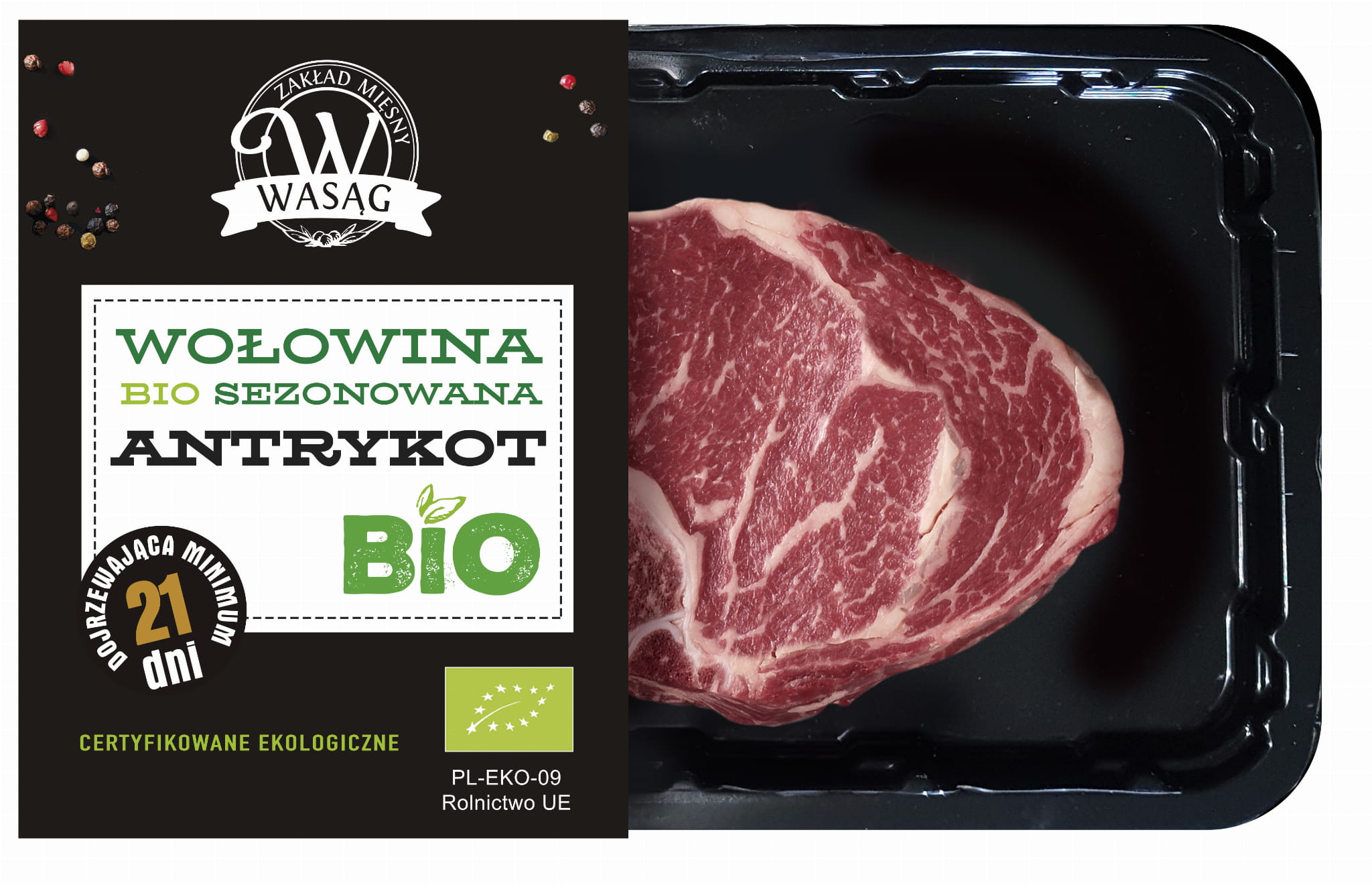 Antrykot wołowy eko sezonowany na sucho Premium Stek ok. 300 g